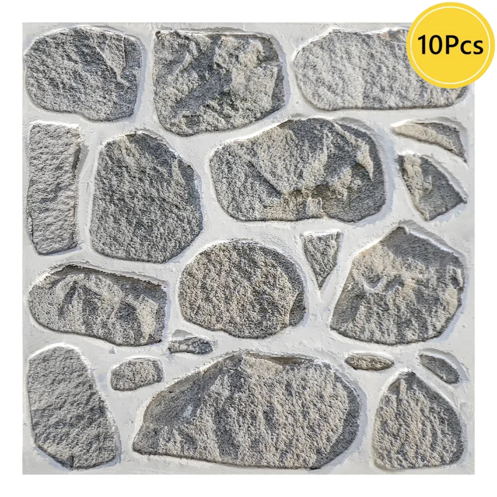 10pcs 3D Stone Wall Panels