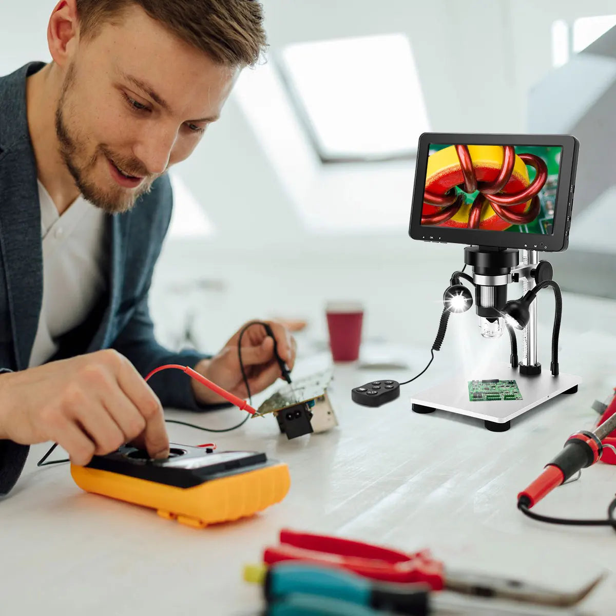 DM9 7" LCD Digital Microscope 1200x
