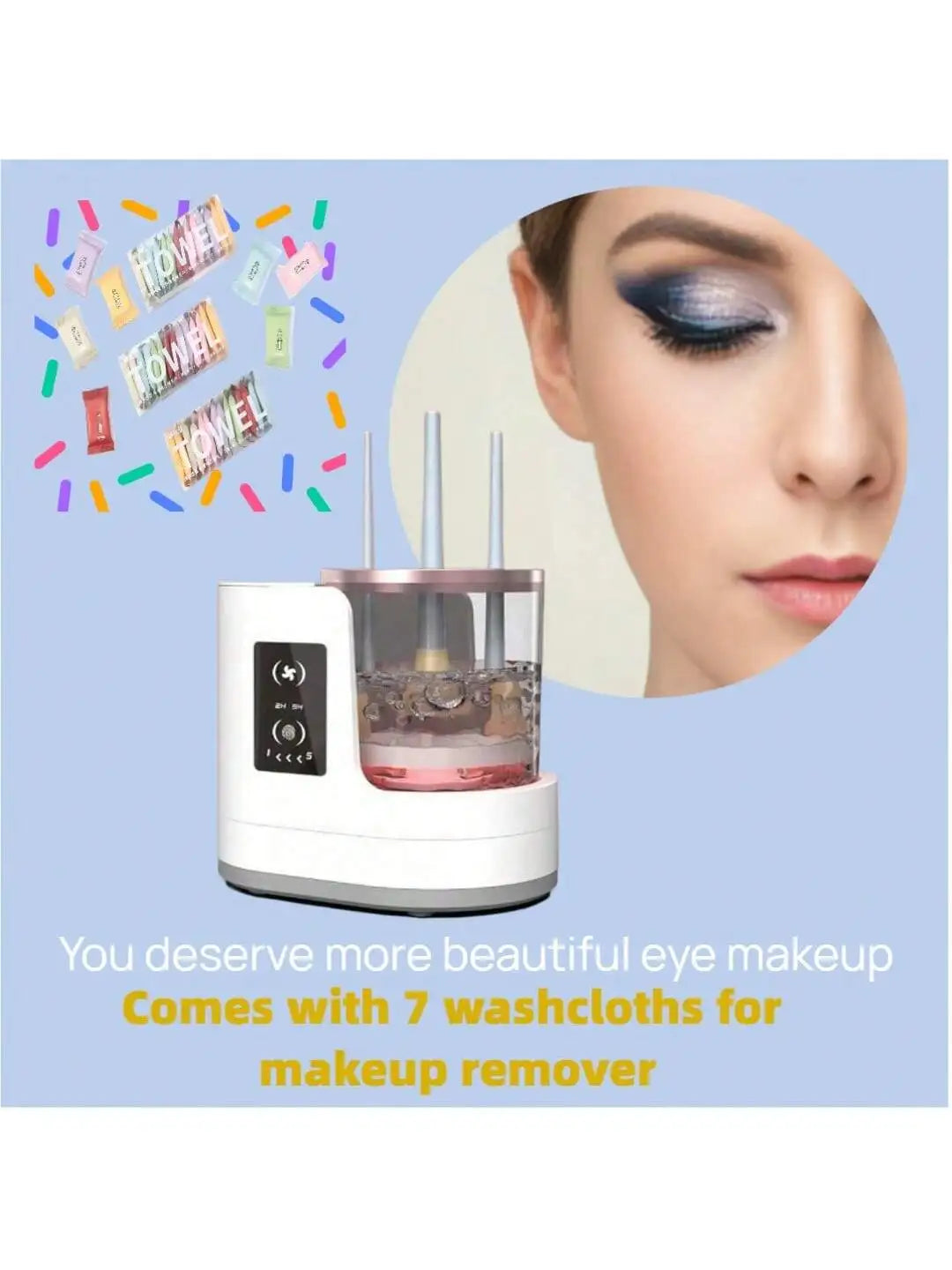 3 IN 1 Electric Makeup Brush Cleaner Machine