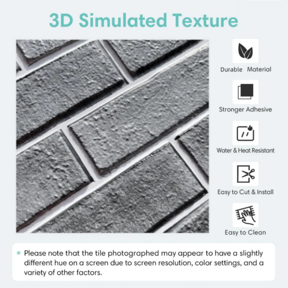 10pcs 3D Wall Panel
