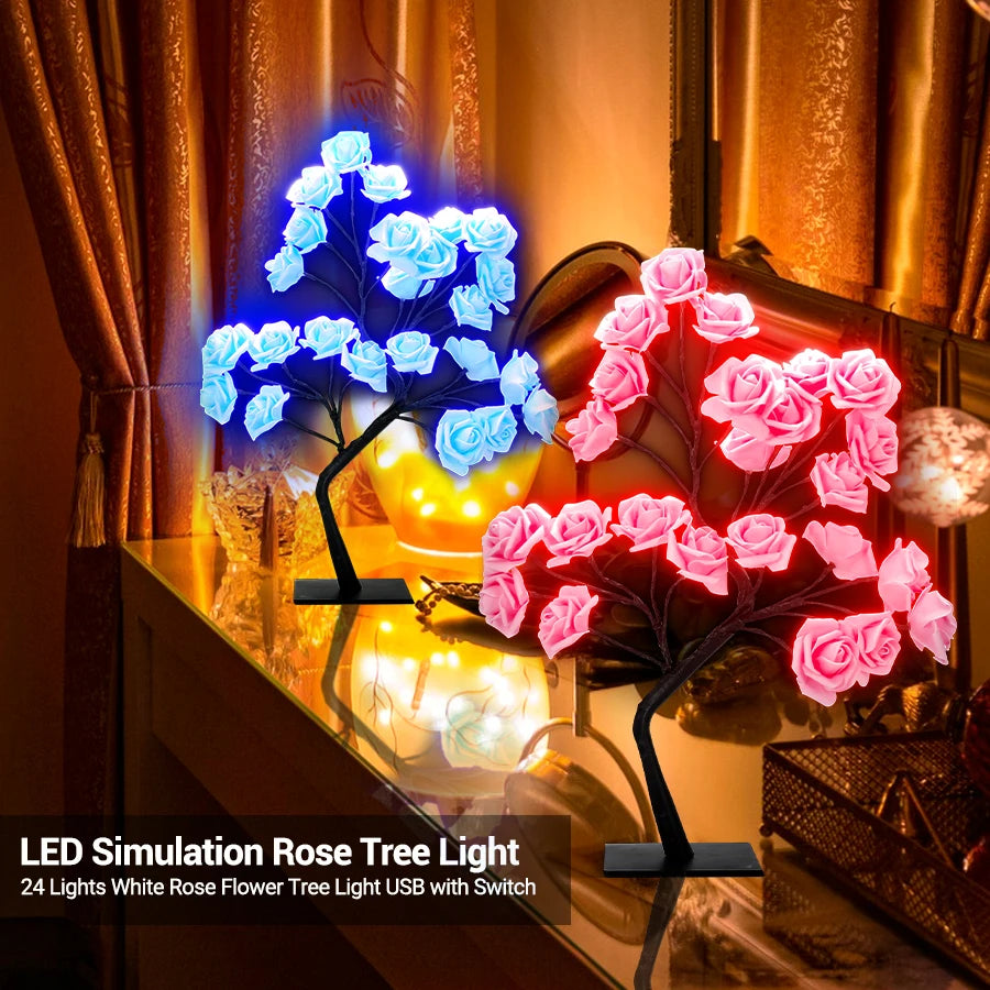 LED Rose Tree Lamp