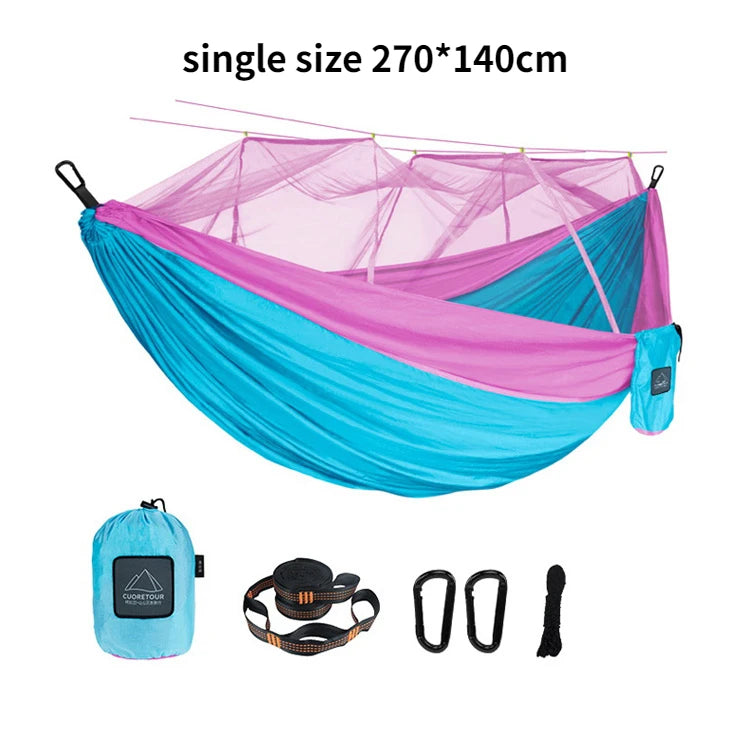 Single and Double Size Hammock with Mosquito Net