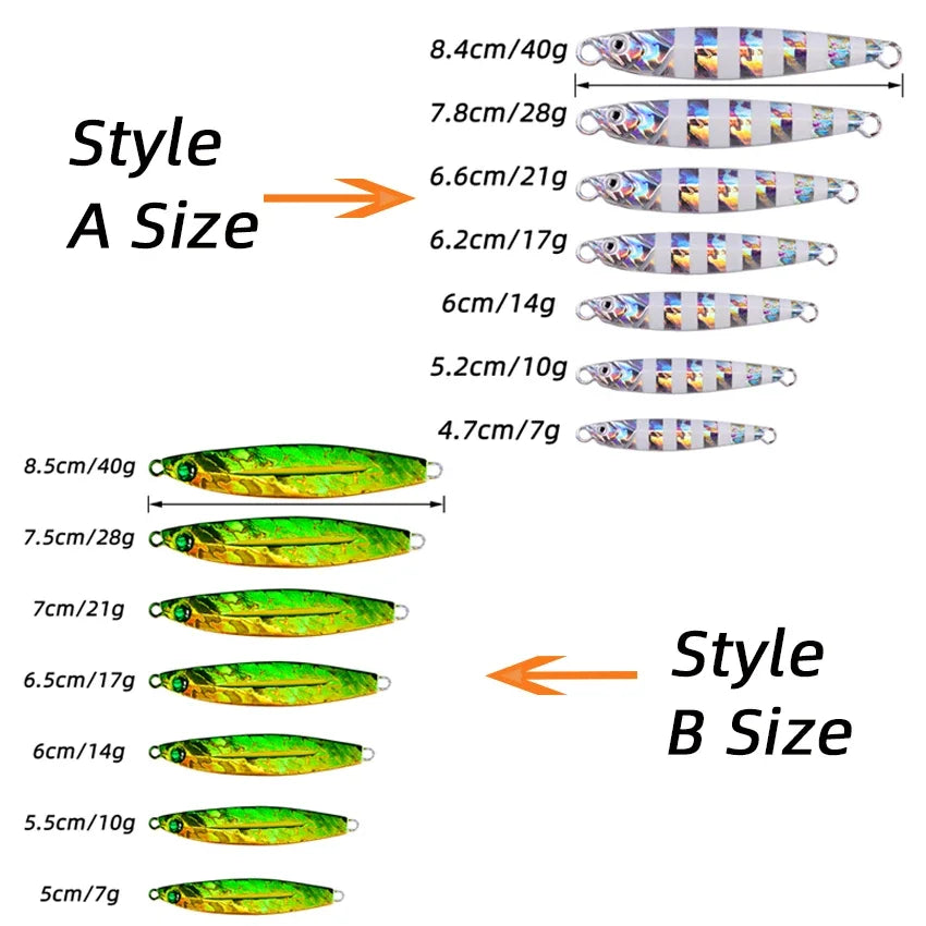 5pcs Metal Jig Fishing Lure