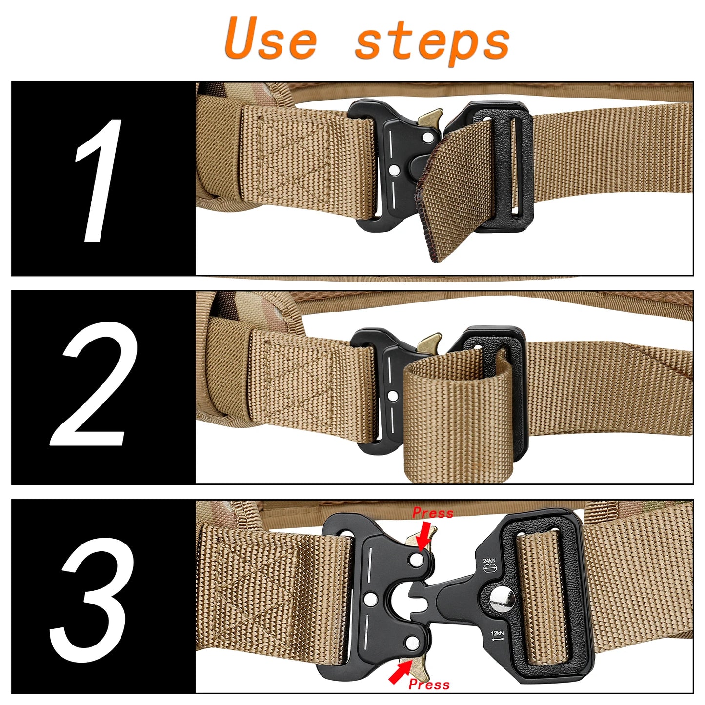 JSJM Adjustable Tactical Belt Adjustable