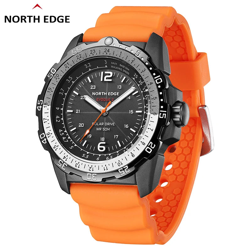 NORTH EDGE TRITON Men's Military-Inspired Stainless Steel Watch