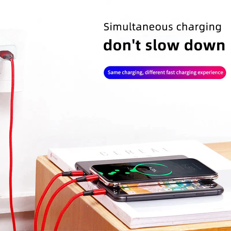 3 in1 Charging Cable Type C/ Micro/iPhone