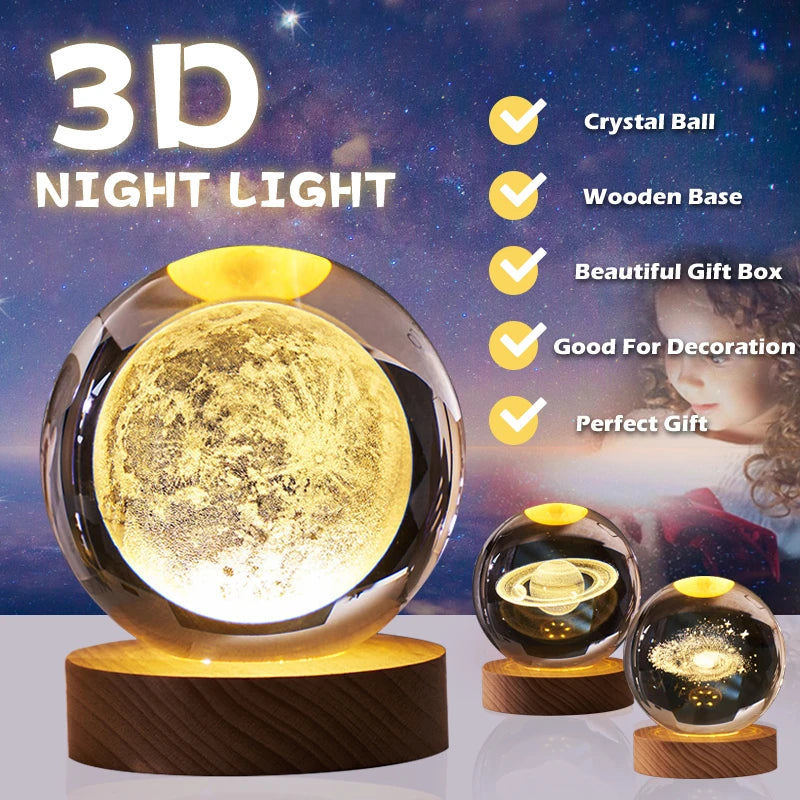Crystal Ball Night Light LED