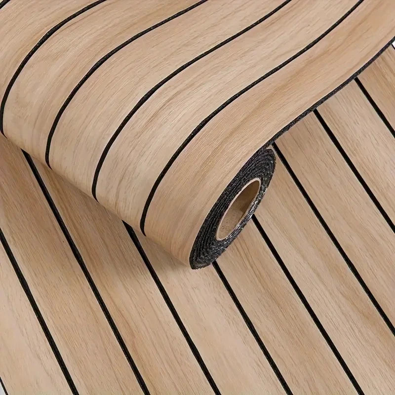 3D wood grain self-adhesive wallpaper