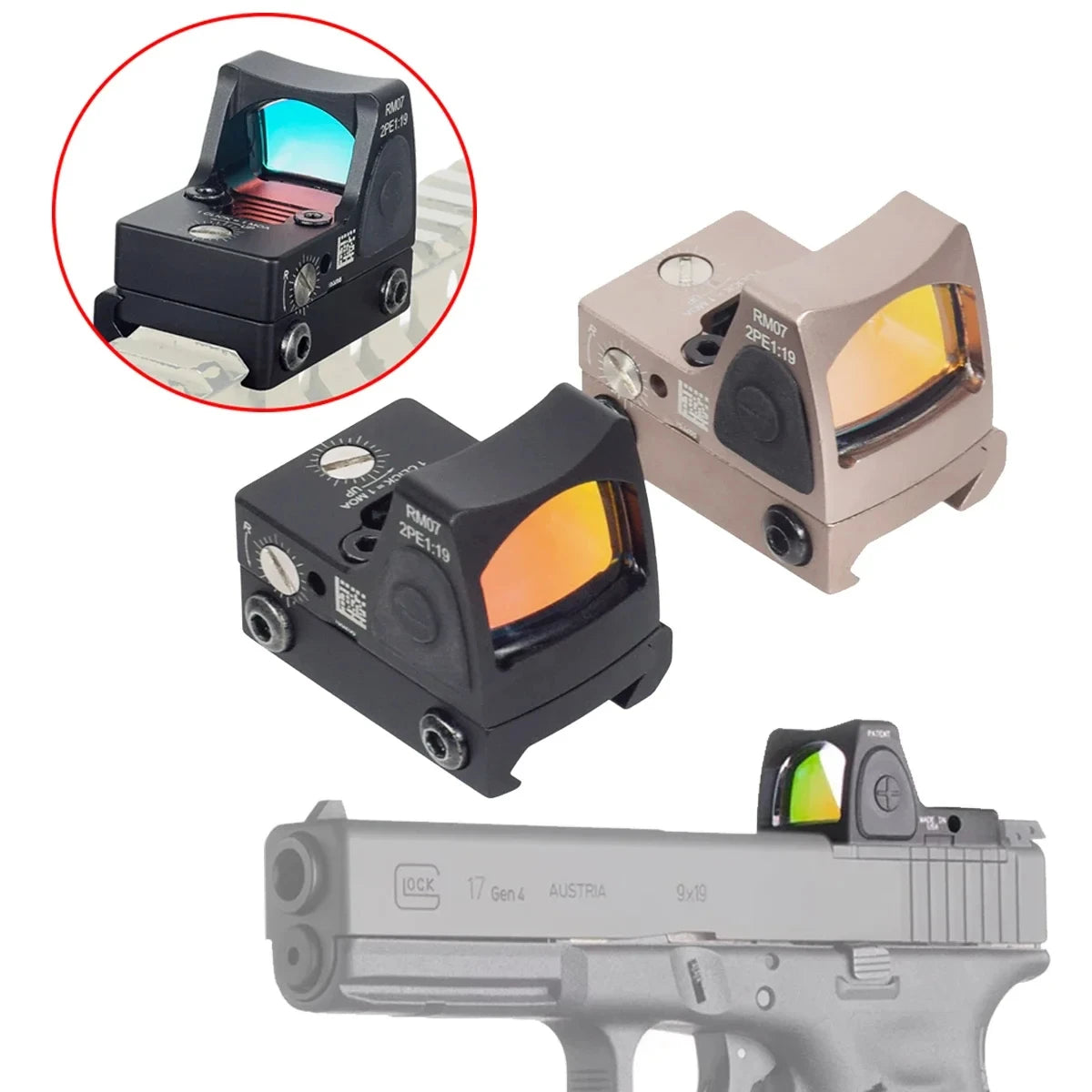 Mini RMR Red Dot Sight Scope Fit 20mm Rail