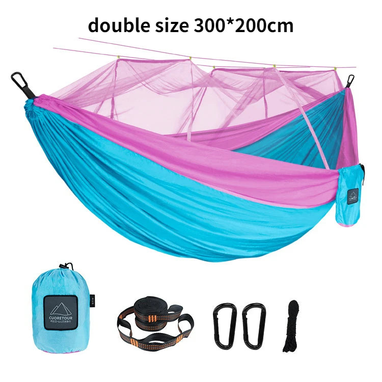 Single and Double Size Hammock with Mosquito Net