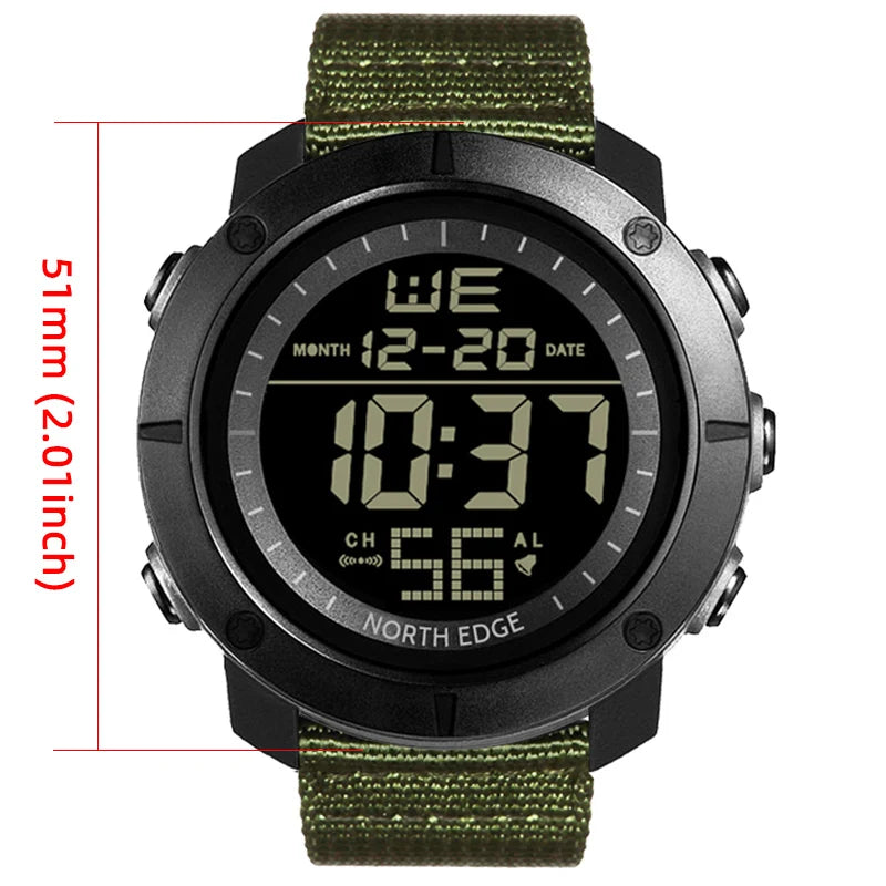 NORTH EDGE TANK Men's Digital Military Sports Watch