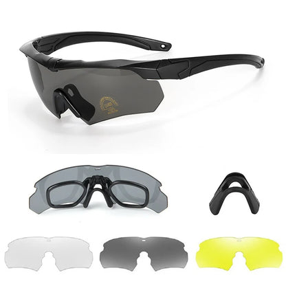ZG Polarized Balistic Glasses, 3 Lens Set