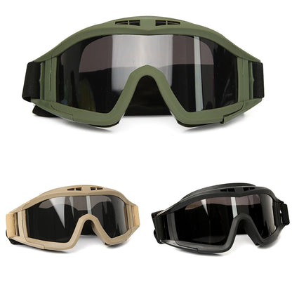 Tactical Goggles with 3 Lens, Balistic protection