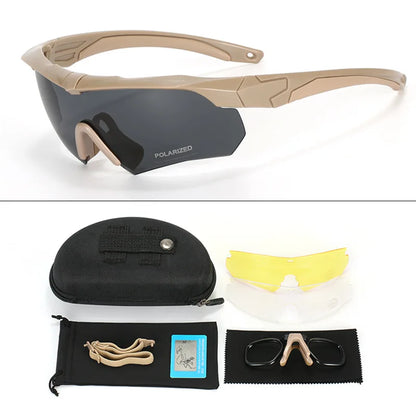 ZG Polarized Balistic Glasses, 3 Lens Set