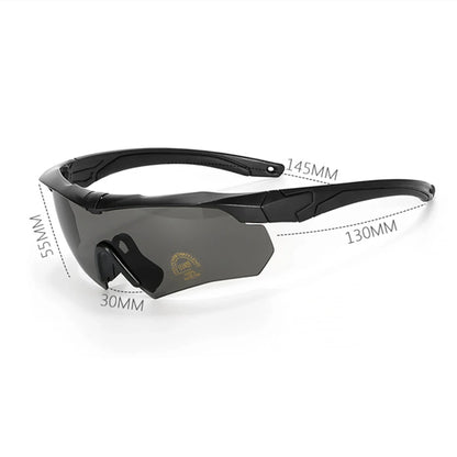 ZG Polarized Balistic Glasses, 3 Lens Set