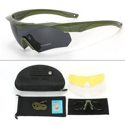 ZG Polarized Balistic Glasses, 3 Lens Set