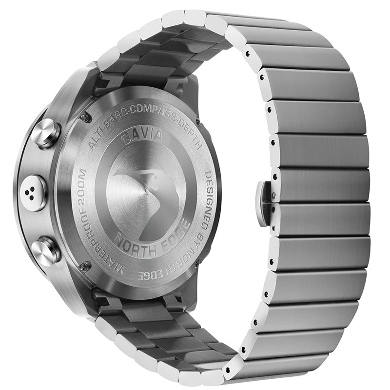 NORTH EDGE Stainless Steel Digital Diving Watch
