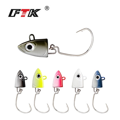 FTK Μαλακό μαύρο Minnow Jig Head