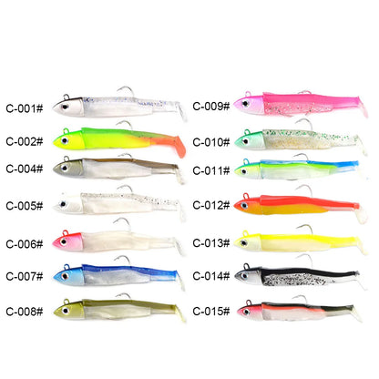 FTK Μαλακό μαύρο Minnow Jig Head
