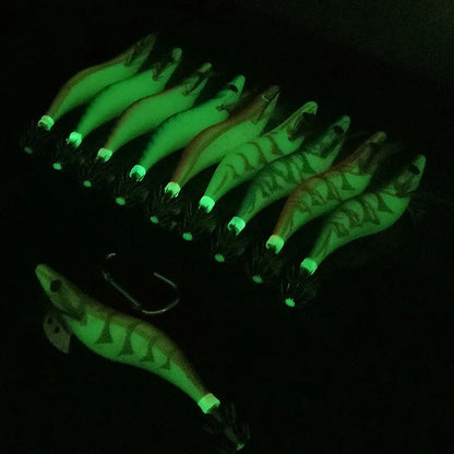 10Pcs Luminous Squid Hook Bait