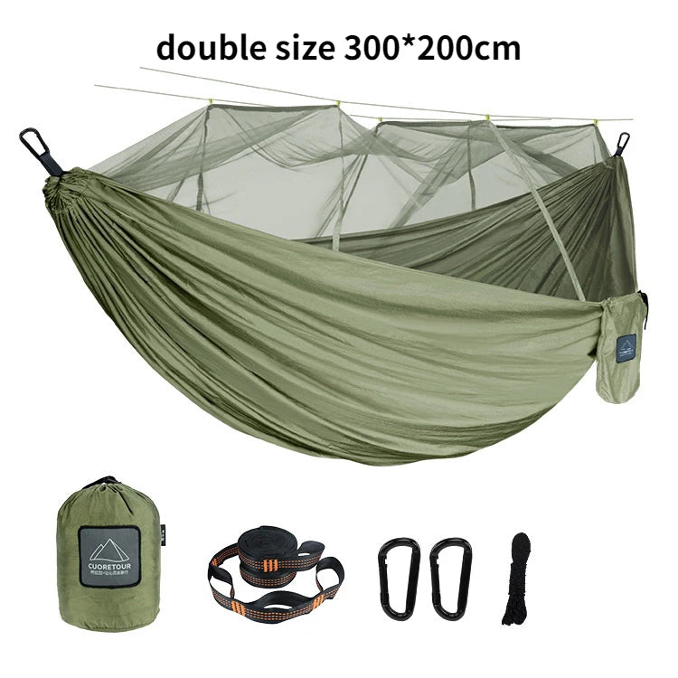 Single and Double Size Hammock with Mosquito Net