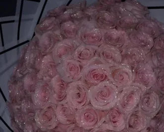 30/50 pcs 7/6 cm Glitter Artificial Rose