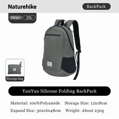 Naturehike 25L 30L Silicone Folding Backpack