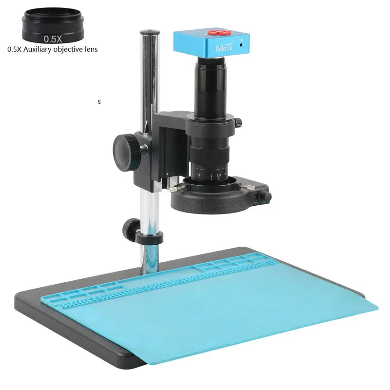 55MP 4K Industrial Microscope Stand 10.1 Inch Display Set