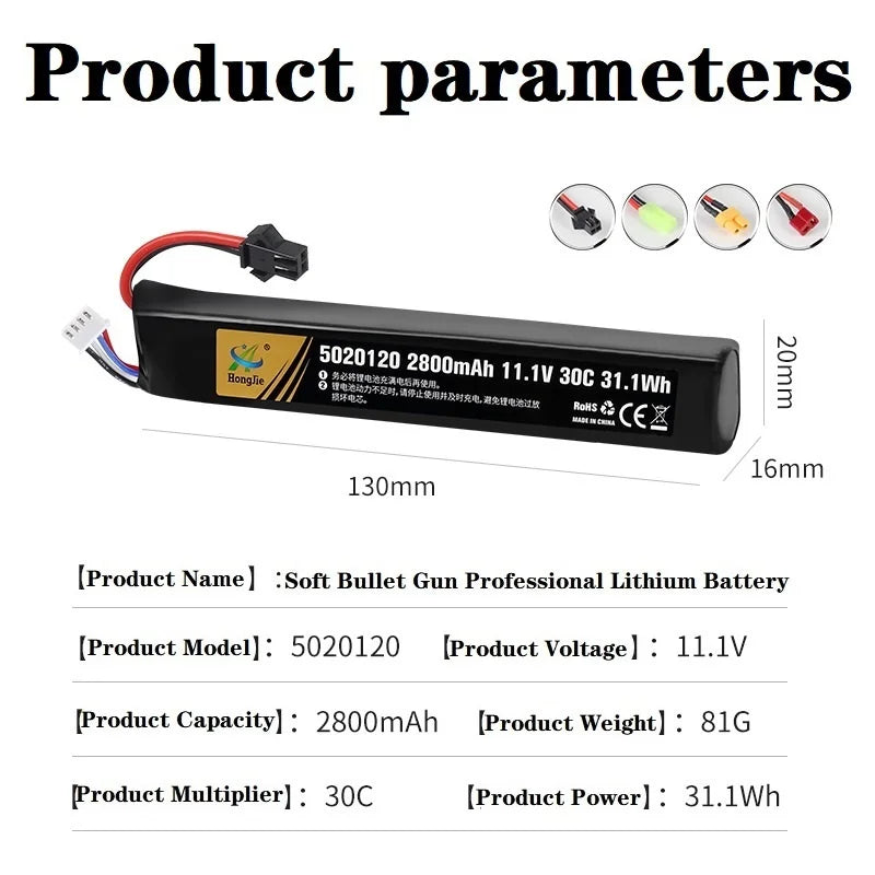 LiPo battery Charger Set 11.1V 3S 2800mAh 30C 5020120