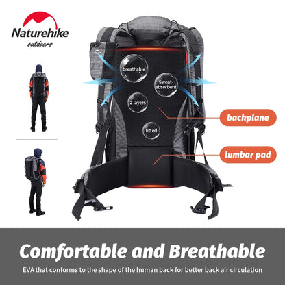 Naturehike Climbing Backpack 60+5L With Rain Cover