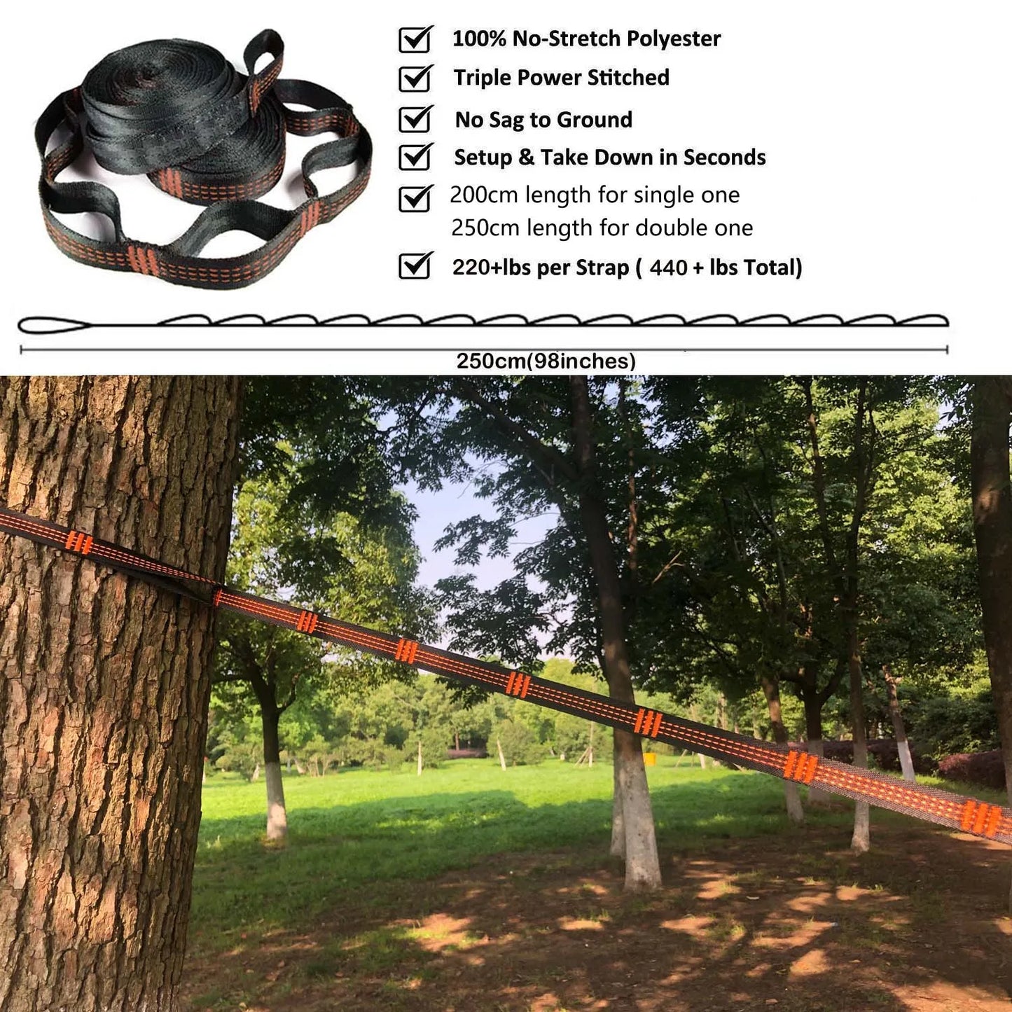 Solid Color Parachute Hammock