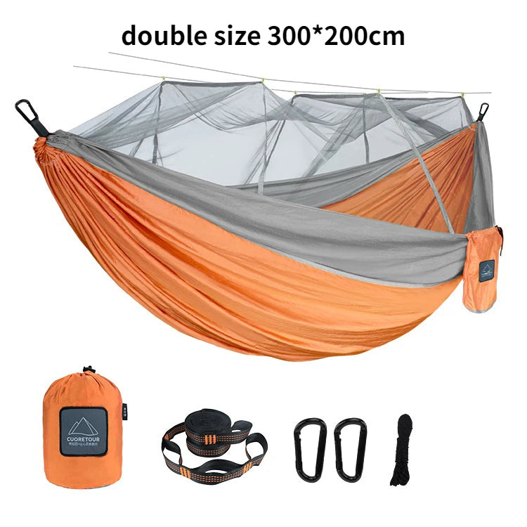 Single and Double Size Hammock with Mosquito Net