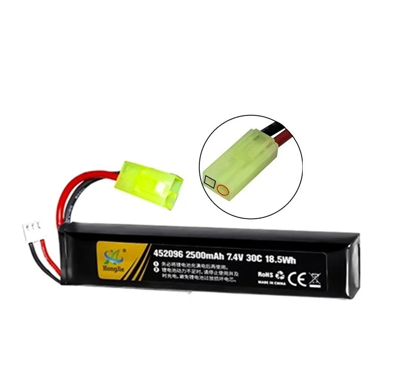 7.4V 2500mAh Lipo Battery T/TAMIYA For 2s 7.4V