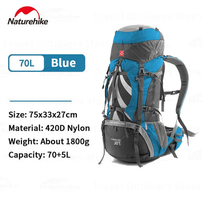 Naturehike 70+5L Camping Backpack Hiking
