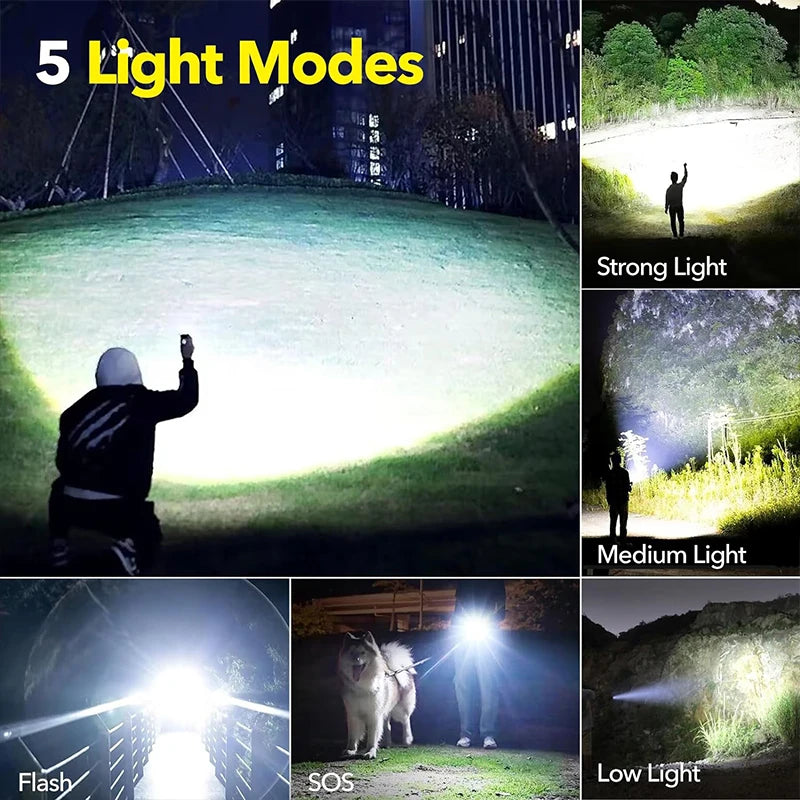 High Power Rechargeable Tactical Flashlight