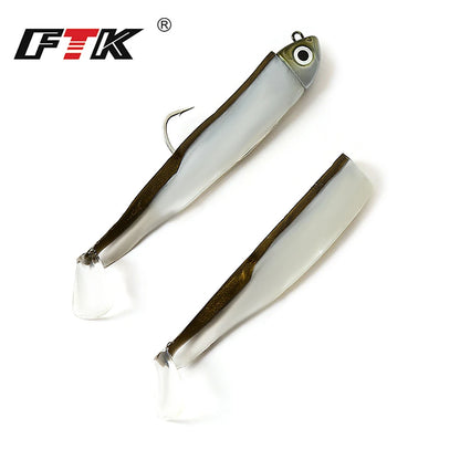 FTK Μαλακό μαύρο Minnow Jig Head