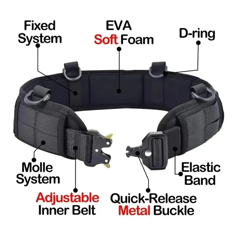 Tactical Belt  Adjustable Quick Release Buckle