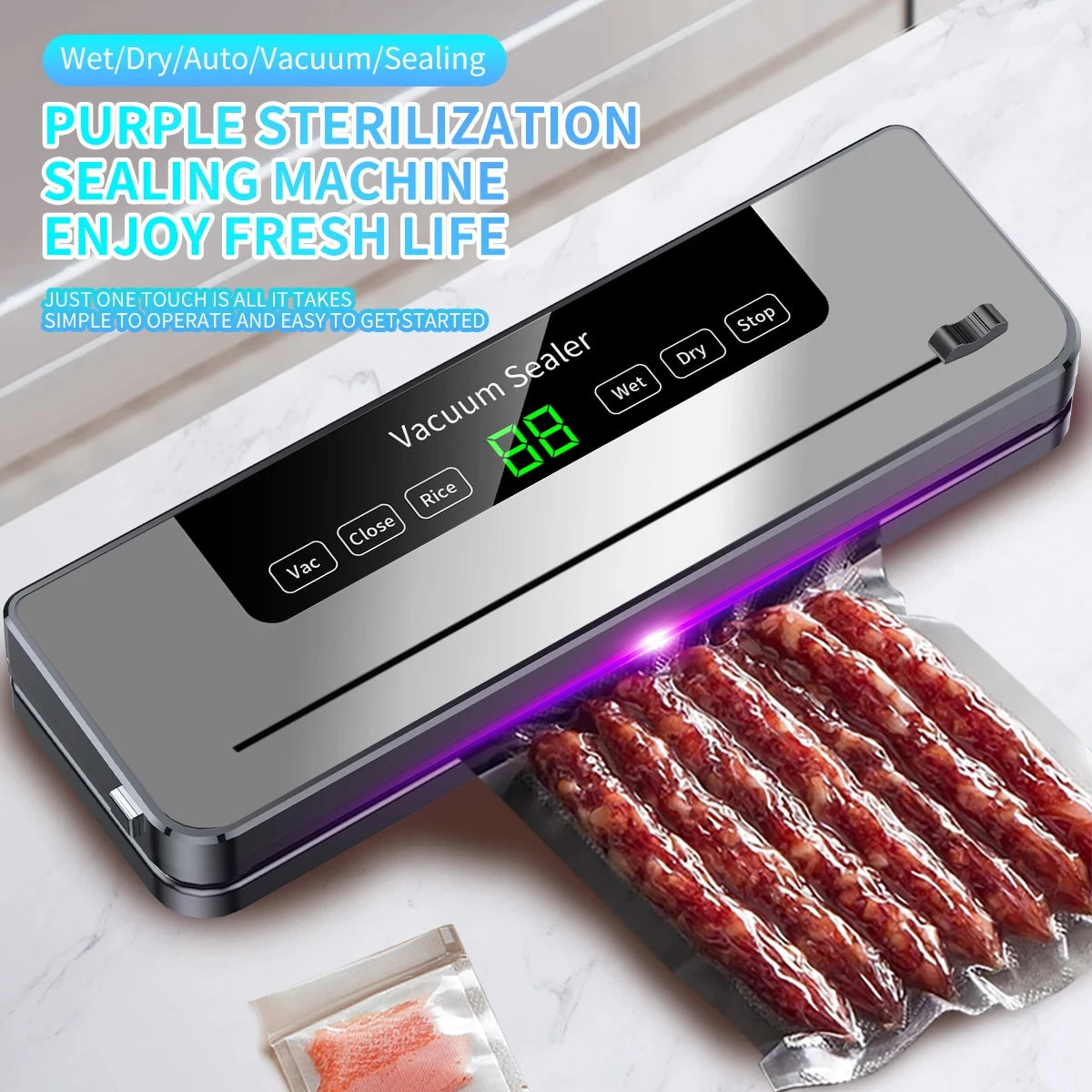 Electric Vacuum Sealer, Built-in Cutter Knife