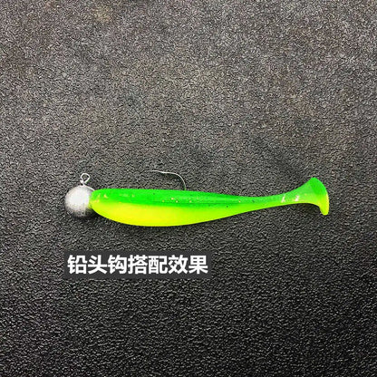Silicone Soft T Tail Fishing Lure Set 50 τμχ/Παρτίδα 55mm/65mm/70mm