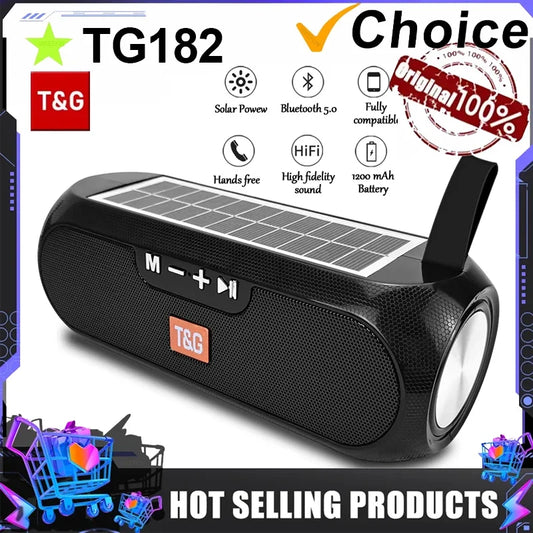 T&G TG182 Solar Charging Portable Bluetooth Stereo