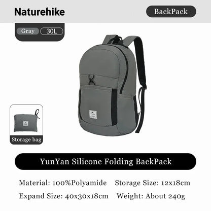 Naturehike 25L 30L Silicone Folding Backpack