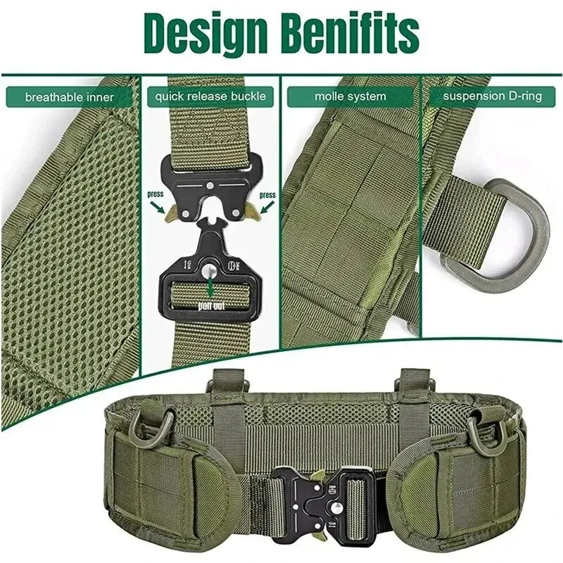 Tactical Belt  Adjustable Quick Release Buckle