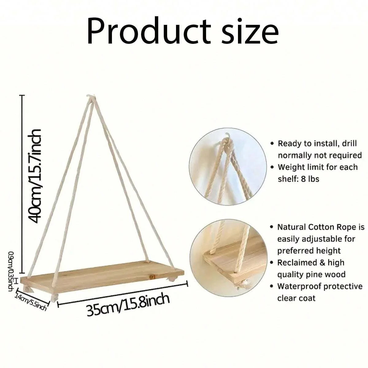 Wooden Swing Decoration