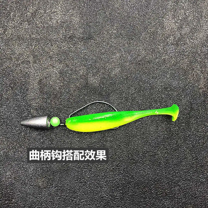 Silicone Soft T Tail Fishing Lure Set 50 τμχ/Παρτίδα 55mm/65mm/70mm