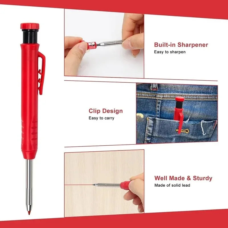 Mechanical Pencil with Refill Lead and Built-in Sharpener