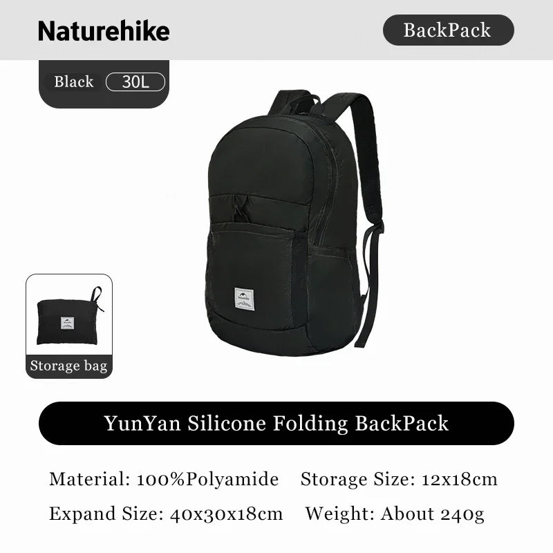 Naturehike 25L 30L Silicone Folding Backpack
