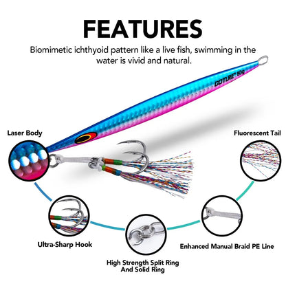 Goture 80g 160g 200g Jig Fishing Lure Set