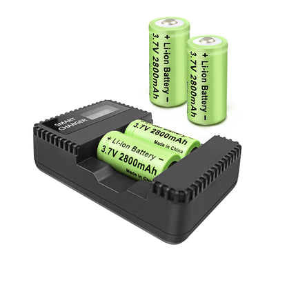 Rechargeable CR123A 2800mAh  3.7V Li-ion