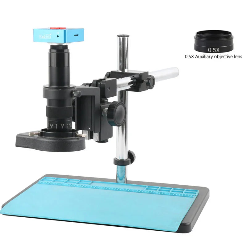 55MP 4K Industrial Microscope Stand 10.1 Inch Display Set