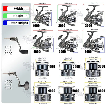 SANGE Fishing Reels 5.2:1/4.9:1